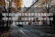 蜂鸟影院在线观看免费观看完整版日常使用笔记：加载速度、清晰度与缓存策略观察（对比后）