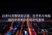 白虎91完整体验记录：在手机与电脑端的使用差异与稳定性表现