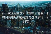 第一次使用白虎91时的真实感受：长时间使用后的稳定性与加载表现（新手向）