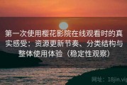 第一次使用樱花影院在线观看时的真实感受：资源更新节奏、分类结构与整体使用体验（稳定性观察）