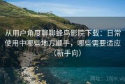 从用户角度聊聊蜂鸟影院下载：日常使用中哪些地方顺手，哪些需要适应（新手向）