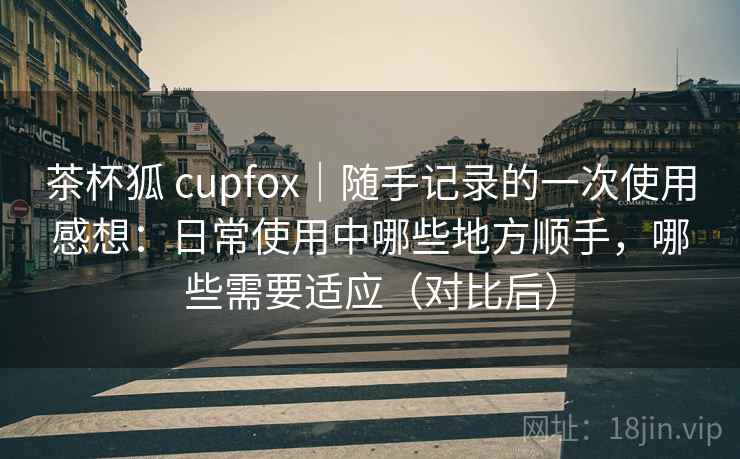 茶杯狐 cupfox｜随手记录的一次使用感想：日常使用中哪些地方顺手，哪些需要适应（对比后）
